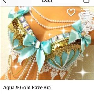 Aqua custom made rave bra :)